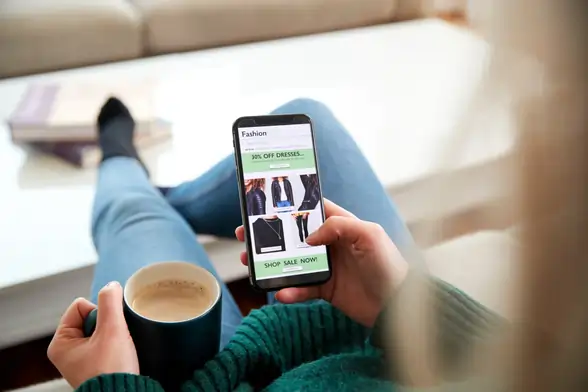 Close up of Woman Shopping for Clothes Online Using Mobile Phone